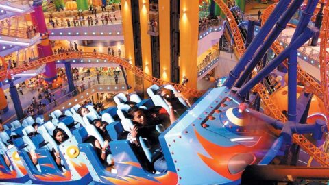 indoor roller coaster di taman tema cosmos world berjaya times square kuala lumpur