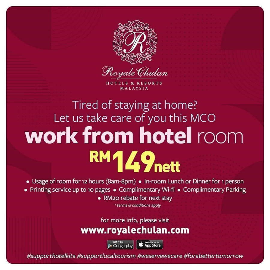 promosi bilik hotel royale chulanpakej kerja dari hotel