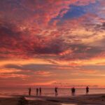 tanjung aru sunset beach area