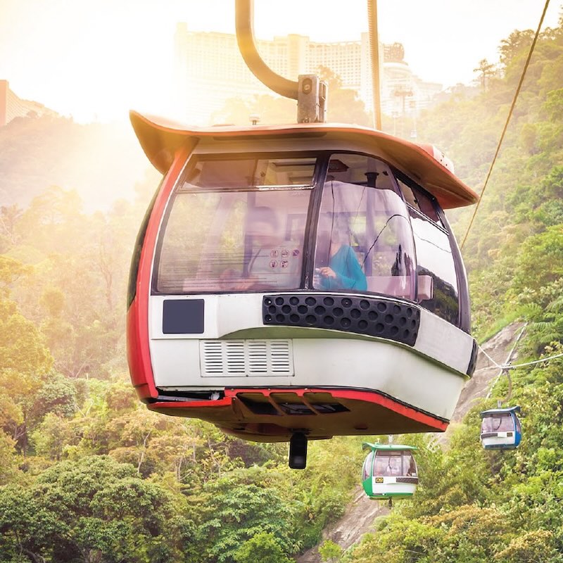 keadaan kereta kabel awana skyway di genting highlands
