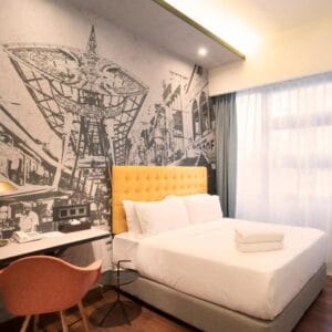 suasana bilik murah di travelodge chinatown